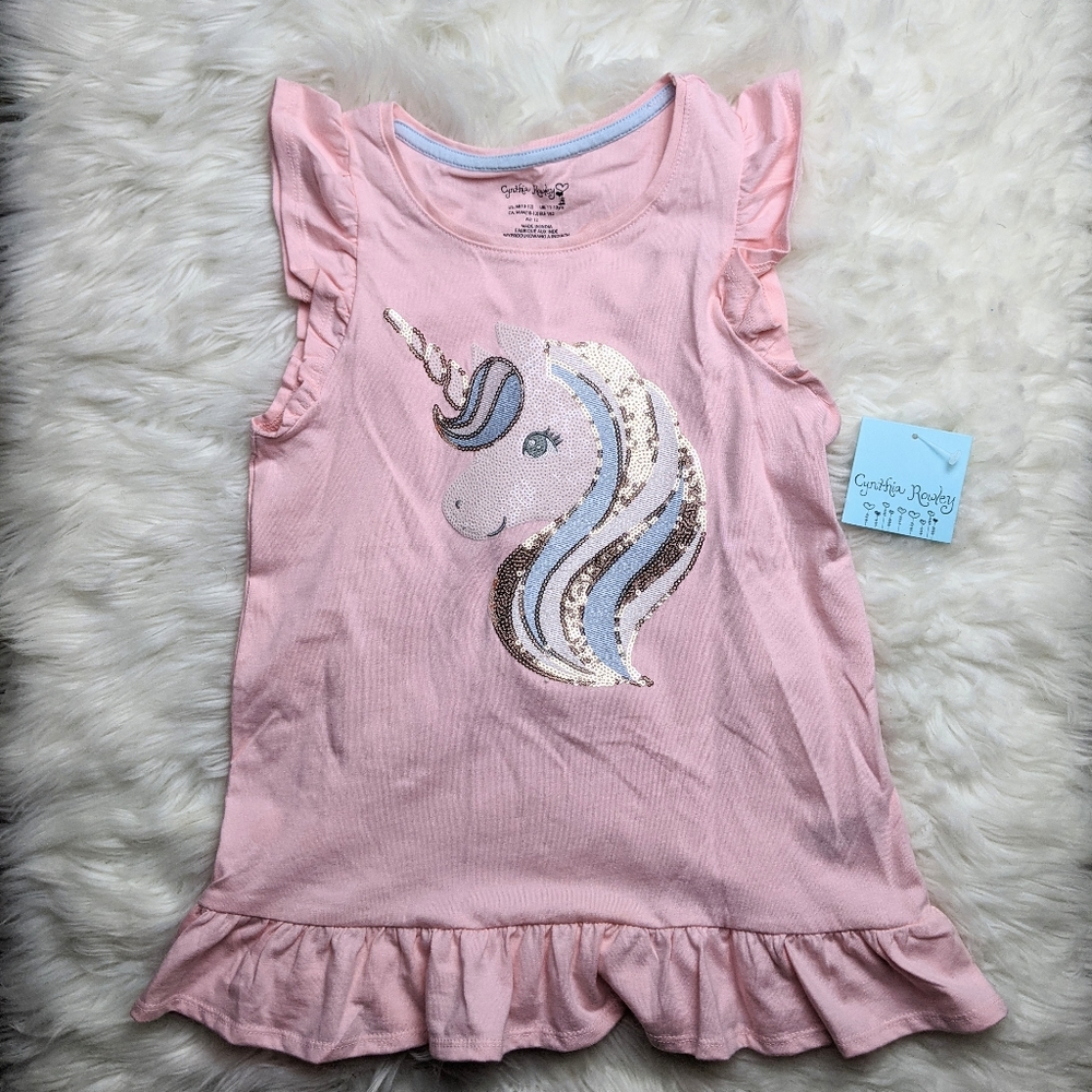 CYNTHIA ROWLEY Unicorn Sequence Ruffle Tank